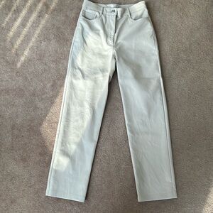 Wilfred Pearl White Vegan Leather Melina pants in size 4 Short